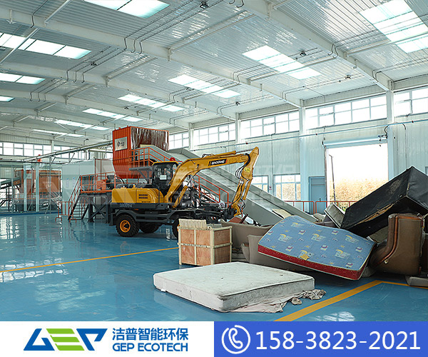 大件家具破碎機(jī)項(xiàng)目案例，大件垃圾處理流程方案